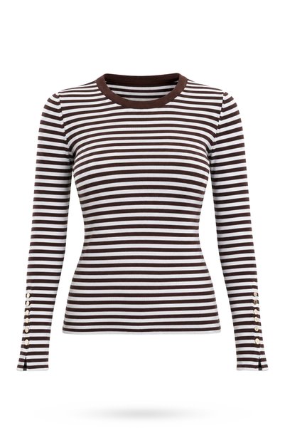 5in1Canpolat Blue Knitwear with Staple Detail on the Sleeves 5547