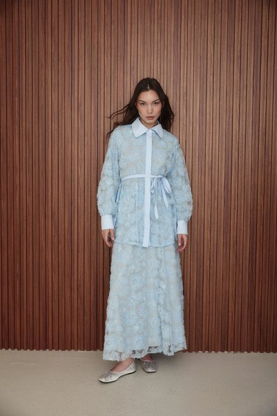 Melike Tatar Embroidered Skirt 32-3542