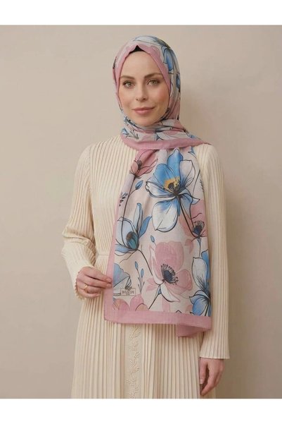 Altınoluk Tekstil Patterned Cotton Soft Shawl Flora Series