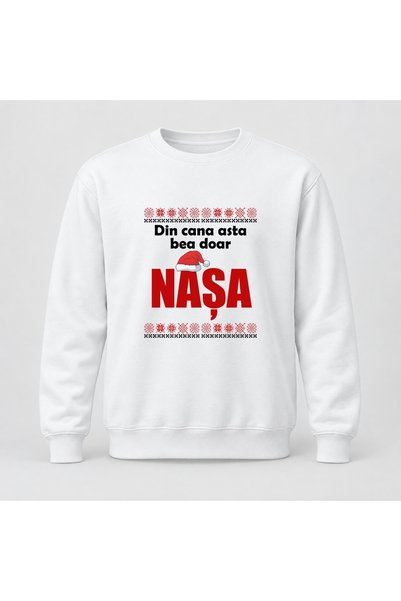 Fabricacucadouri.ro Pulover personalizat Din cana asta bea doar nasa, craciun...