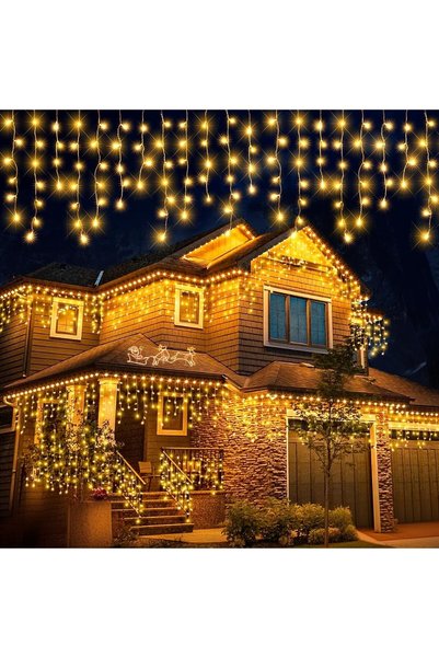 Never more Luminițe de Crăciun tip țurțuri, NEVERMORE, 13,5 m, 300 LED-uri, 8...