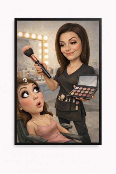 Fabricacucadouri.ro Rama Foto Caricatura Amuzanta Make-up Artist – Portret Pe...