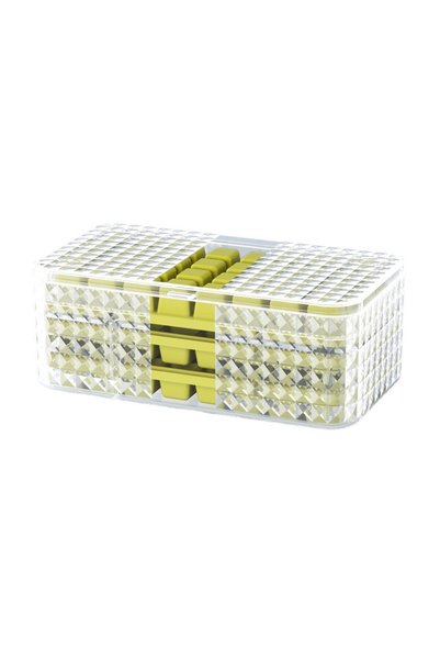 Generic Brand Set 3 forme pentru gheata și o caserola pentru depozitare, 96 d...