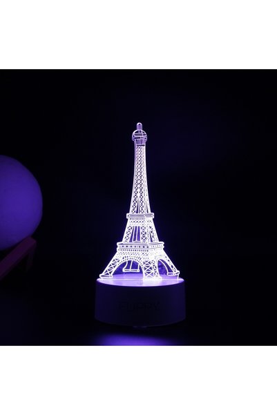 Generic Brand Lampă LED decorativă, 3D, Turnul Eiffel, din material acril și ...