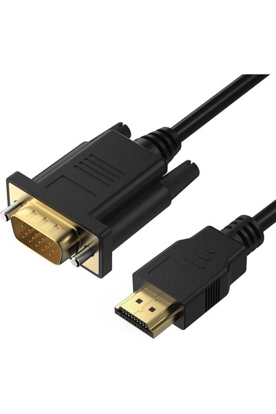 KASTWAVE كابل HDMI إلى VGA بطول 1.8 متر، دقة 1080 بكسل وتردد 60 هرتز، محول أح...