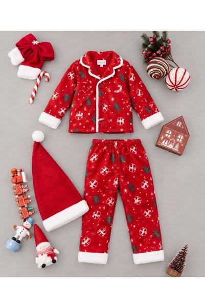 Generic Brand 9-24 Months Baby Christmas Pajama Set Get Size Information Red ...
