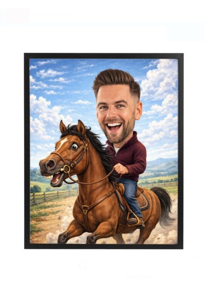 Fabricacucadouri.ro Rama Foto Caricatura Calaret Personalizata – Rama Foto cu...