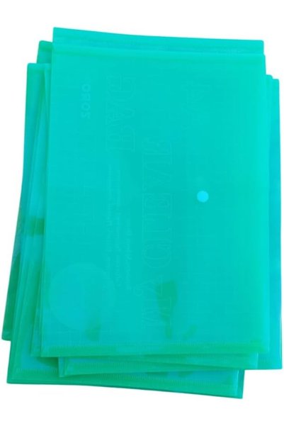 Generic حافظة مستندات شفافة بزر كبس، مقاس A4، عبوة من 12 قطعة/ملف طق طق (أخضر)