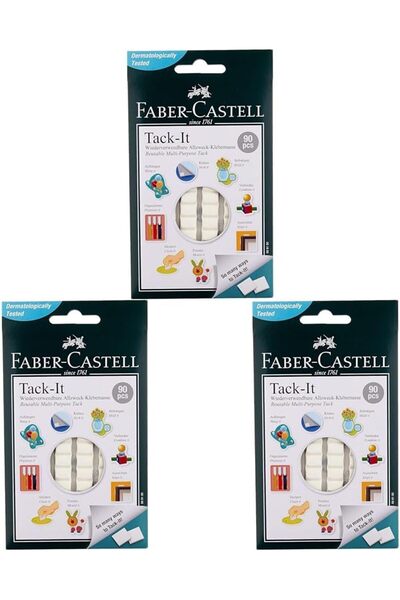 Faber-Castell Yayınları Faber-Castell Tack It Adhesive Putty (Pack of 3)
