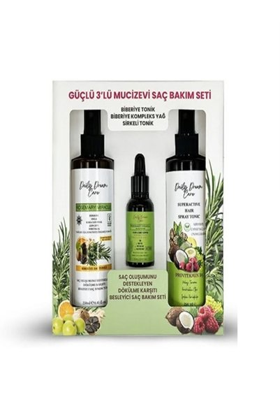 True Bee Rosemary Miracle Biberiye Bakımı 3'lü Set (Tonik + Serum)