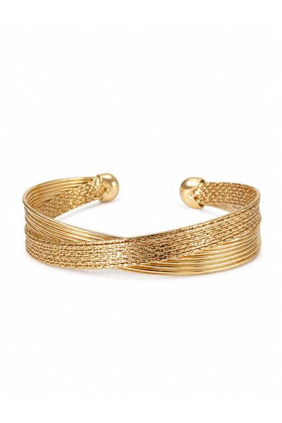 Ressia Wire Knitted Model Handcuff Bracelet
