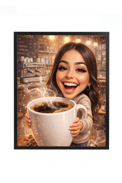 Fabricacucadouri.ro Rama foto personalizata cu poza – cadou iubitor cafea, li...