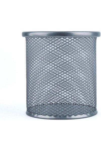 Daiso Round Wire Mesh Pen Holder, Silver