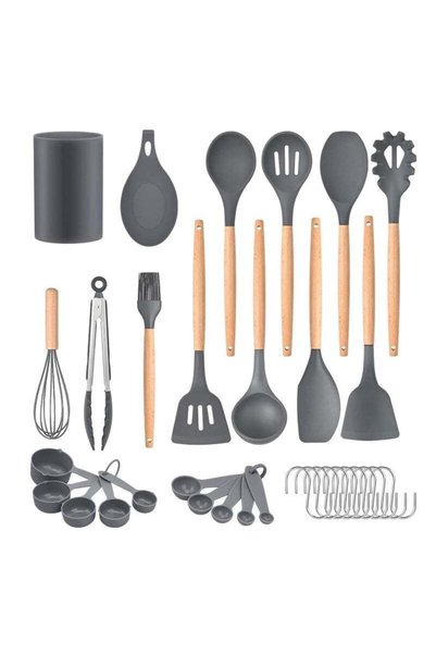 Generic jaexest 33 Pcs Silicone Cooking Utensils Kitchen Utensil Set - 446°F ...
