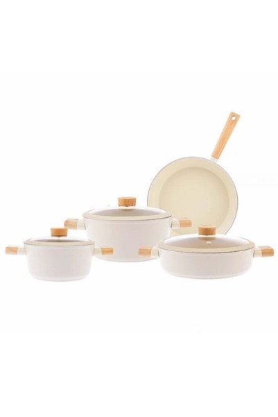 Generic Homemaker 7-Piece Swiss Crystal Non-Stick Cookware Set – Ceramic Coat...