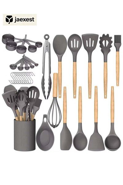 Generic jaexest 33 Pcs Silicone Cooking Utensils Kitchen Utensil Set – 446°F ...