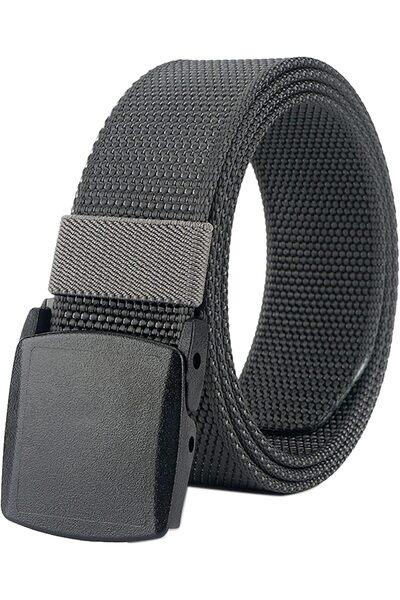 Generic Mens Belt - Nylon Webbing Canvas Outdoor Casual Belt with Plastic Buc...