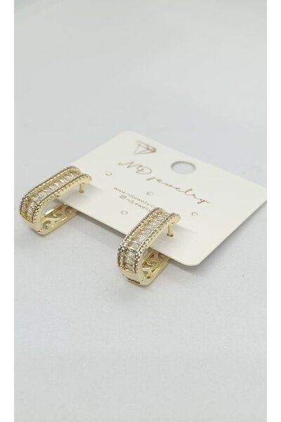 ndjewelry Aurelia Baget Stone Gold Earrings