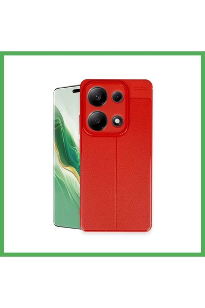 Nur store Çanta Redmi Note 13 Pro 4g Compatible Case Auto Focus Cover - Red B...