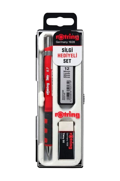 Rotring مجموعة أقلام تيكي متعددة الاستخدامات مع ممحاة ورأس قلم هدية باللون ال...