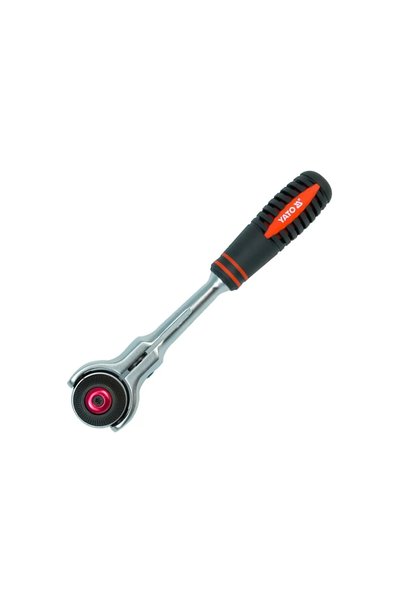 yato Antrenor cu clichet YT0720 1/4 inch 145 mm 72 dinți cap rotativ argintiu