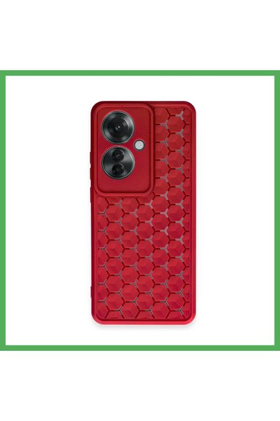 Nur store Çanta غطاء سيليكون متوافق مع Reno 11F - أحمر BEZOSS