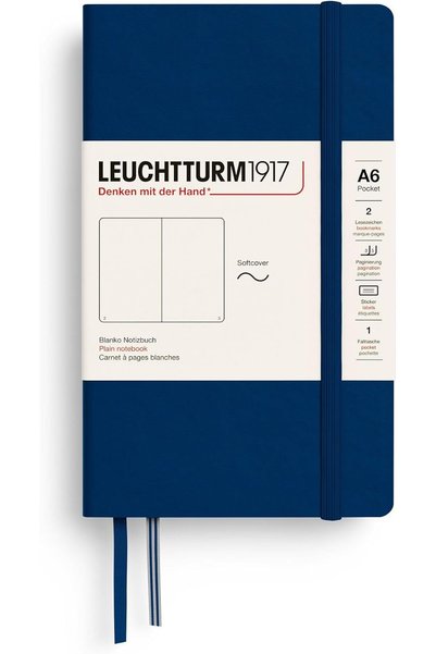 Leuchtturm1917 349302 دفتر ملاحظات (A6) بغلاف ناعم، 123 صفحة مرقمة، منقط، أزر...