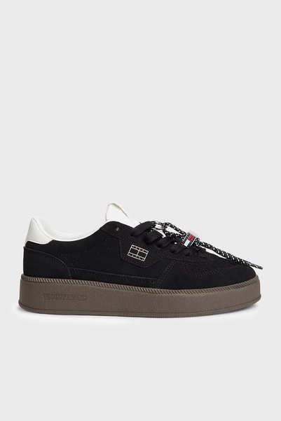 Tommy Jeans Logolu Süet Deri Sneaker Ayakkabı Kadın AYAKKABI EN0EN03122 BDS