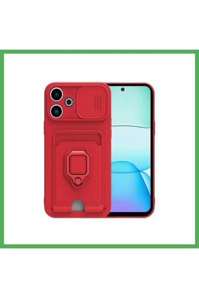 Nur store Çanta حافظة سيليكون متوافقة مع هاتف Redmi 13 4G مع حامل بطاقات زوما...