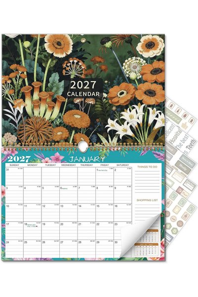 GENERAL 2027 Calendar Wall - Wall Calendar 2027 Planner, 38 x 29.7 cm