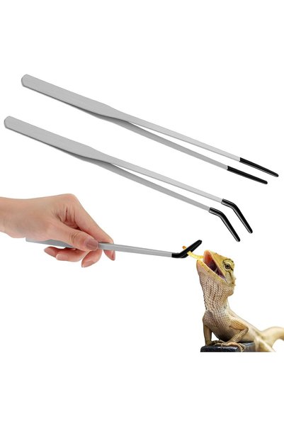 NALACAL Reptile Feeding Tongs, Long Tweezers, Long Aquarium Tweezers Straight...