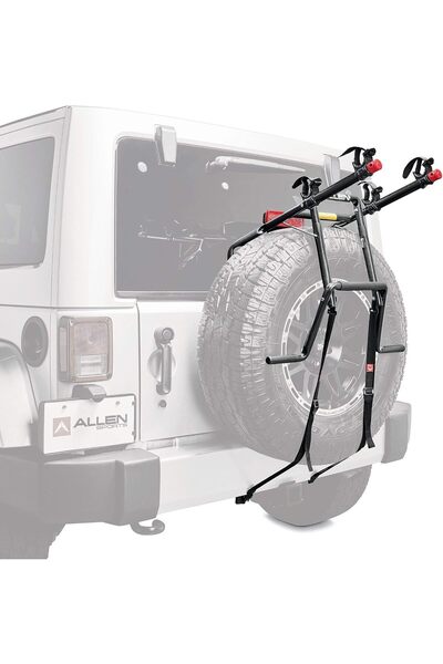 Allen Sports Deluxe 2-Bisiklet Yedek Lastik Monteli Taşıyıcı, Model 322DN, Siyah