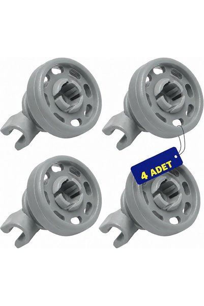 ST PARTS Bosch SMU4056UC Uyumlu Bulaşık Makinesi Üst Sepet Tekerleği 4'lü Gri