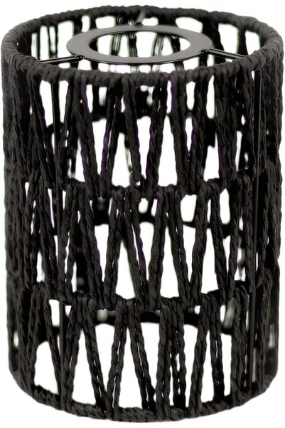 Tazweeq Rattan Lamp Shade, Boho Cylinder Small