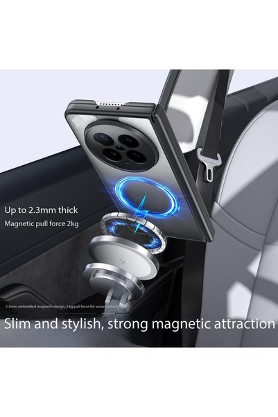 GENERAL غطاء مغناطيسي لهاتف Honor Magic V6 مع حماية للمفصلة، تصميم نحيف وشفاف...
