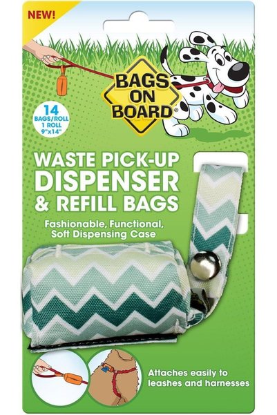 Bags on Board موزع أكياس نفايات الكلاب من قماش شيفرون