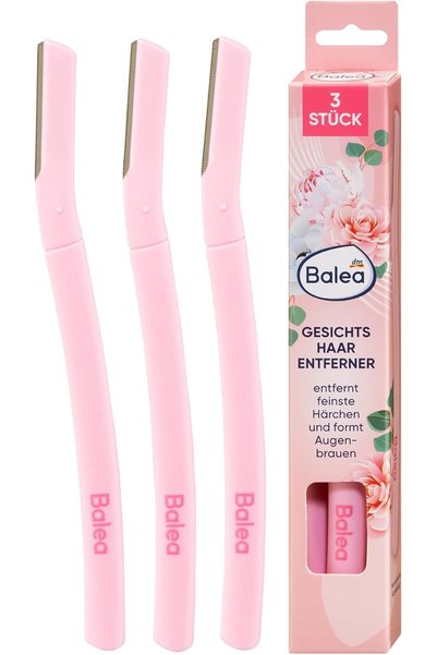 BALEA Facial Hair Removal Razors for Eyebrows and Fine Facial Hair, 3 pcs