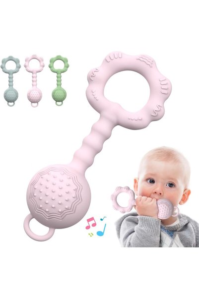Generic Baby Teething Toys, Food Grade Silicone Teethers for Babies 6-12 Mont...