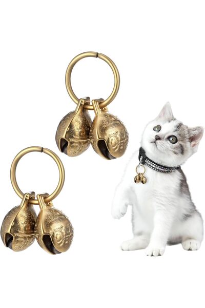 TERRIFI Bells for Cat Collars, 2 Pcs Copper Bells for Pet, Anti Lost Training...