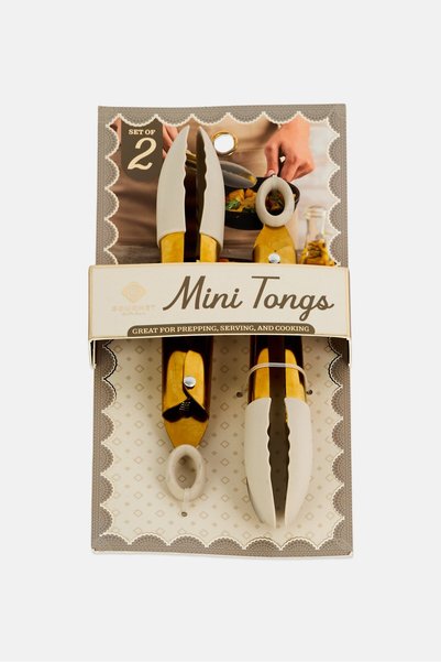 Gourmet 2 Pieces Mini Tong Set, Multicolor