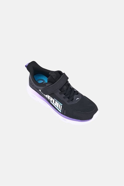 Anta Kids Girl Velcro Closure Running Shoes, Black