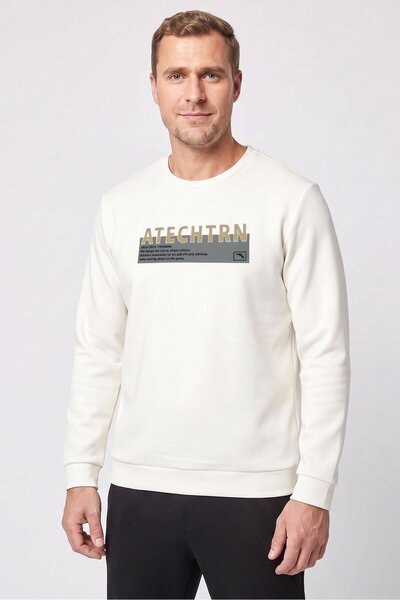 Anta Men Sportwear Fit Long Sleeve Training Sweatshirt, White