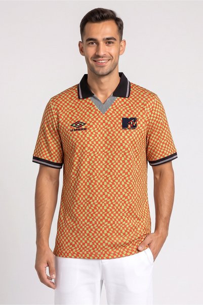 UMBRO Men Sportswear Fit Short Sleeve MTV Football Jersey, Multicolor