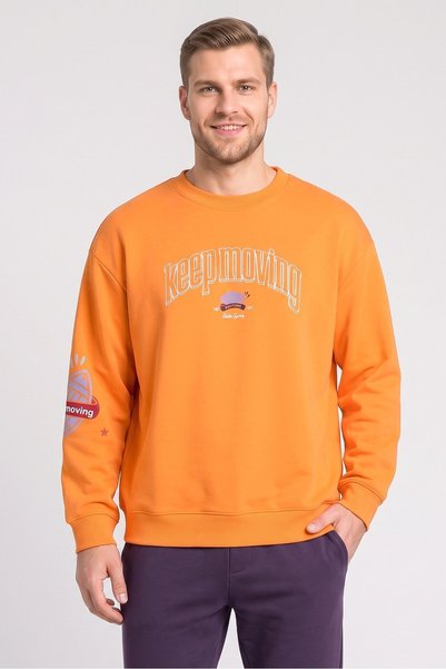 Anta Men Sportswear Fit Long Sleeve Outdoor Sweatshirt, Orange