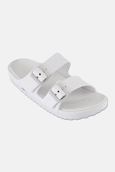 SKECHERS Women Arch Fit Cali Breeze Slip On Slides, White