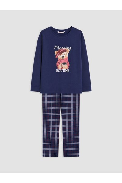 LC Waikiki Esvab • Modern & Distinctive Zero Roba Collar Women's Pajama Set