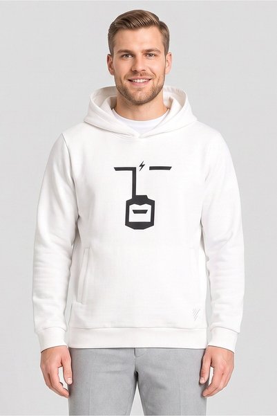 Anta Men Sportswear Fit Long Sleeve Outdoor Hoodies, White