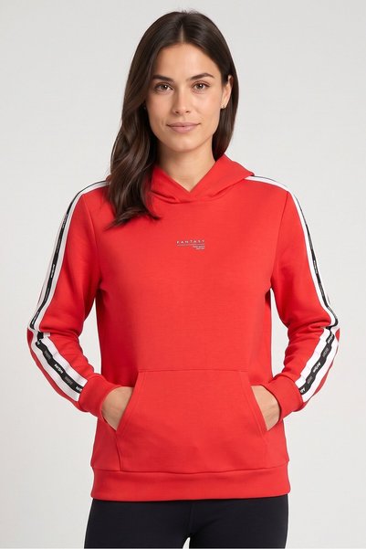 Anta Women Sportswear Fit Long Sleeve Outdoor Hoodie, Red
