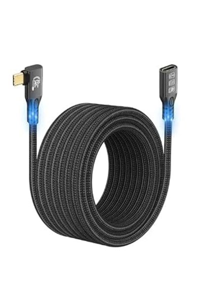 GENERAL كابل تمديد USB C 3.2 بزاوية 90 درجة، سرعة 20 جيجابت في الثانية، كابل ...
