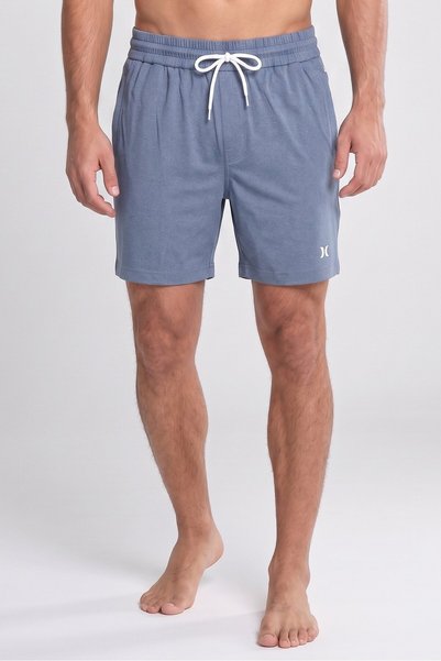 Hurley Men Brand Logo Sleepwear Shorts, Steel Blue